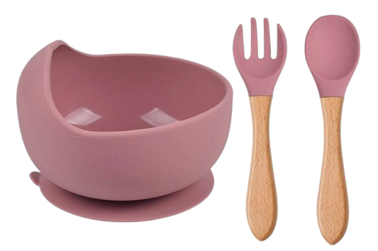 SET DE PLATO Y CUBIERTOS SILICON