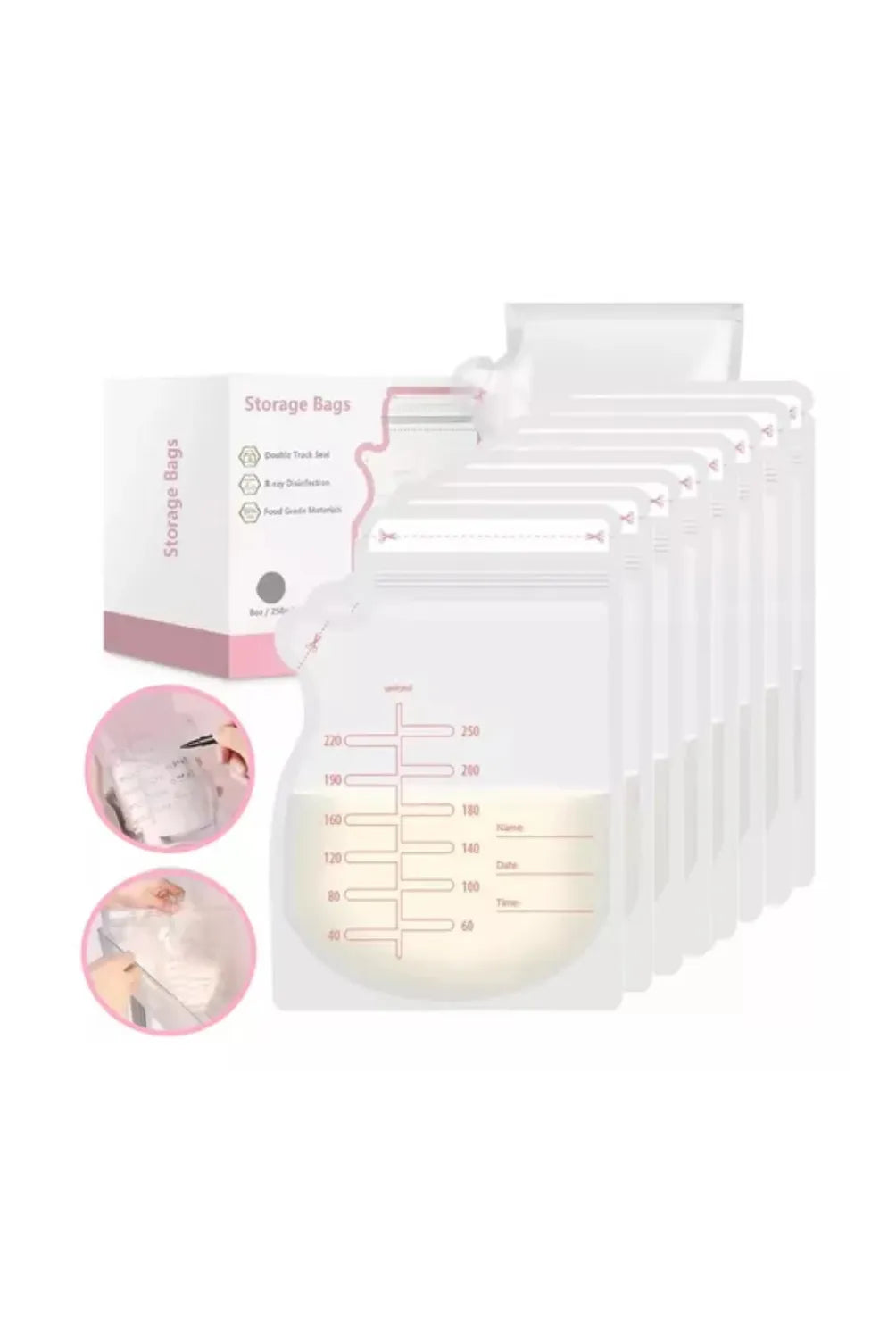 BOLSA PARA ALMACENAR LECHE 200ML