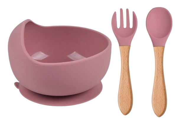 SET DE PLATO Y CUBIERTOS SILICON