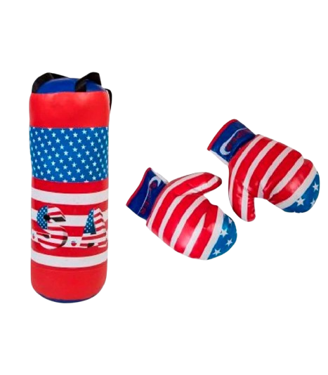 SACO Y GUANTES DE BOXEO INFANTIL
